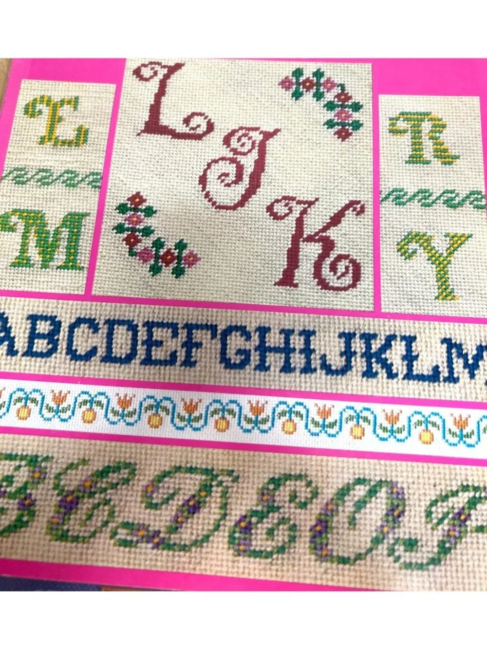 Cross-Stitch Pattern Booklets Set Of 4 Featuring Alphabets & Holiday Motifs